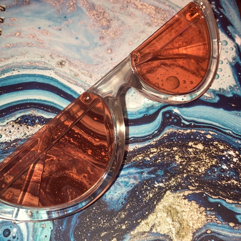 Peach and White Sunglasses